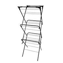Étendoir pliable, étendoir télescopique, étendoir à 3 niveaux, étendoir, pour usage intérieur et extérieur 48*43*137cm - Noir - Voir 7