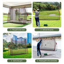 CLIPOP Golf Practice Net Golf Hitting Net With Swing Training For Adult Indoor Outdoor Home Backyard Sports - 黑色 - 查看 7