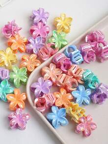 20 件随机颜色迷你哑光雏菊花发夹，百搭可爱甜美刘海和侧发夹，适合日常休闲、派对和节日发饰女士爪夹秋季配饰秋冬度假装女士