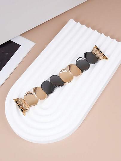 1pc Fashionable High-Quality Metal Strap With Shiny Sequins, Suitable For 38/40/41/42/44/45/46/49mm, Compatible With Apple Watch Ultra 1/2/SE/Series 1-10, Great Gift For Birthday, Valentine's Day (Watch Not Included)
