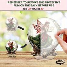 2D Flat - A 2D Rotating Acrylic Decor Depicting A Christmas Fairy, Suitable For Holiday Home Decor And Stress Relief, Christmas Gift, Christmas Decoration, Desktop Decor, Christmas, Halloween Gift, Room Decor, Bathroom Decor, Home Decor, Bedroom Decor, Room Decor Supplies, Kitchen Decor, Decorations, Home Decoration, Living Room Decor, Household, Office Decor, Outdoor Decor, Room Decoration, Party Supplies, Living Room Home Decor