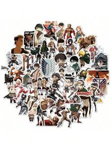 Crunchyroll 50 piezas de Ataque a los Titanes con licencia oficial Shingeki No Kyojin, pegatinas de alta calidad a prueba de agua para decorar guitarras, equipaje, botellas de agua, fiestas, Navidad, Acción de Gracias y regalos