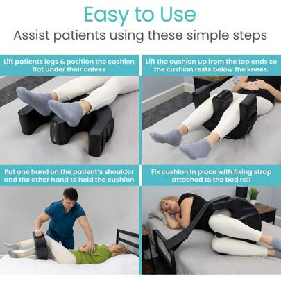 Vive Patient Turning Device - Bedridden Patient Turnover Pillow For Adults & Elderly - Anti Pressure & Bedsore Positioning Pillow - U Shaped Easy Roller Bedroll Assist - Adult Diaper Changing Aid