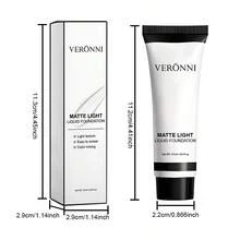 VERONNI 37ml 白色粉底液 - 哑光效果，全覆盖自然效果，可叠加覆盖，适合所有浅米色类型，纯白色提亮，适合日常妆容，万圣节角色扮演狂欢节化妆 - 白色 - 查看 6