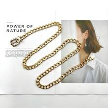 حزام خصر معدني بطراز بانك للنساء لفصلي الربيع والصيف، حزام خصر قابل للتعديل، إكسسوار عصري متعدد الاستخدامات من طراز Y2K، إبزيم معدني مطلي مقاوم للتلاون باللونين الذهبي والفضي مناسب للصيف والمدرسة والخريف وعيد الهالوين