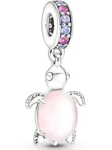 Disney 1 pieza Encanto de hada de flor de Mickey de plata de ley 925 de Disney para pulsera de plata de ley 925, joyería hecha a mano, regalo