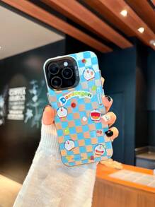 Husă de telefon colorată, licențiată oficial, compatibilă cu 16 Pro Max, husă de protecție compatibilă cu 15 Pro Max, husă transparentă cu design Doraemon, anti-cădere și anti-alunecare, imprimare color de înaltă definiție, efect lucios, compatibilă cu 11, 12, 13, 14, 15, 14 Plus, 15 Plus, 16 Plus, impermeabilă, rezistentă la șocuri, rezistentă la zgârieturi.
