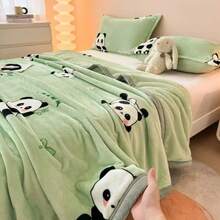 180*200CM   Colores aleatorios, patrones aleatorios, 1,5 kg, manta súper suave y lisa. - color aleatorio - Ver 5