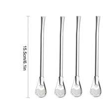 1-5支装不锈钢过滤吸管勺，搅拌勺，创意吸管，可拆卸清洁吸管，咖啡/果汁/奶茶勺，饮品工具，野餐厨房配件