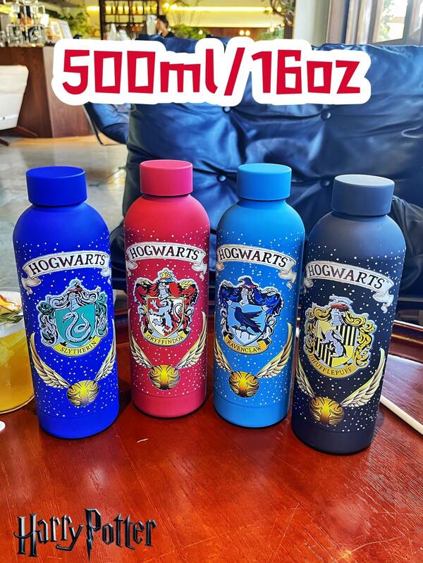 Warner Bros 1 Stück Warner Harry Potter Hogwarts Gryffindor Slytherin Ravenclaw rot gelb grün schwarz 500ml/16oz Großraum Becher Kaltbecher Halloween Geschenk Geburtstagsgeschenk Weihnachtsgeschenk (Einige Teile können zufällig sein)