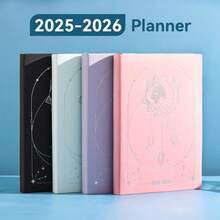 2025-2026 年每周和每月计划笔记本，8*6 英寸，204 页，螺旋装订每日计划整理器，提高工作效率，适合返校和办公室 - A5 - 查看 3