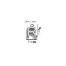 10pcs Stainless Steel Alphabet Pendants DIY Necklace Earrings Bracelet Jewelry Making Accessories
