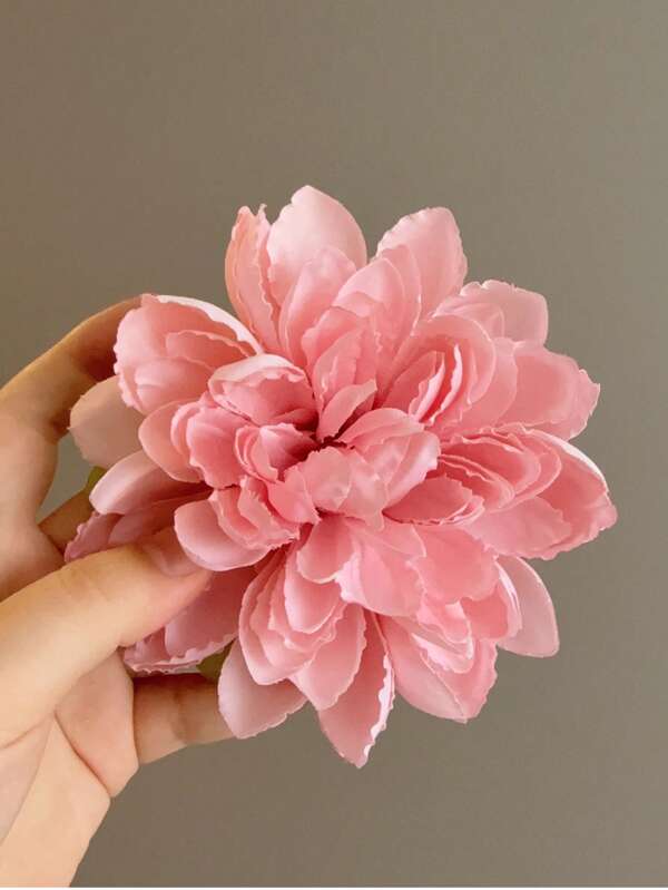 1pc Solid Color Bohemian Polyester (Polyester) Hair Clip, Multi-Layer Dopamine Color Petal Alligator Hair Clip, Suitable For Spring, Summer, Autumn And Winter, Korean Style, Claw Clips, Hair Claws, Clips For Hair, Hair Slide, Hair Barrettes, Alligator Hair Clip, School Stuff