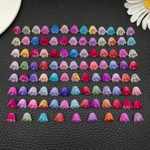 100 buc culori aleatorii flori petale mărgele capac rășină floare frunze farmece opace florale frunze legănă pandantive floare mărgele capace capăt pentru bijuterii fabricare femei cercei brățară