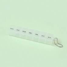 1 Stück transparente 7-Fach feuchtigkeitsbeständige Medikamentenaufbewahrungsbox, mini tragbarer rechteckiger Pillenorganizer, reisefreundliche wöchentliche tägliche Pillendose von Montag bis Sonntag, geeignet für verschiedene Szenarien wie Reise/Zuhause/Auto, Medikamentenorganizer Behälter - Verschiedenfarbig - Übersicht 13