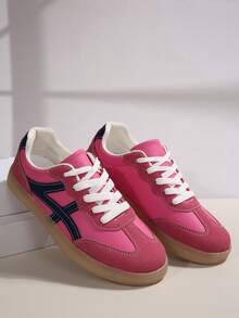 Zapatos cómodos para mujer, versátiles y a la moda, de la temporada primavera/otoño 2025. - Azul Rojo - Ver 6