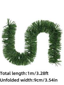 15 mètres Guirlande pour décorations de Noël - Décoration de fête verte douce non éclairée pour une utilisation intérieure ou extérieure - Verdure artificielle de haute qualité pour la maison et le jardin, ou décorations de mariage et de fête, décorations de Noël, décorations de sapin de Noël, décoration d'escalier, couronne, Noël, décoration de Noël pour la maison - Multicolore - Voir 14
