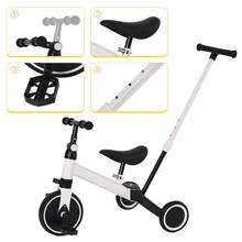 4-In-1 Balance Bike Tricycle, Children's Tricycle From 1 Year With Push Bar, Balance Bikes, The Bicycle With Adjustable Seat And Handlebar, Baby Bicycle From 1-3 Years Boys Girls Running - 白色 - 查看 7