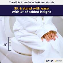 NEW770610 4 Inch Portable Raised Toilet Seat Riser Elevated Toilet Seat For Seniors7.3 - White - View 2