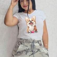 Playera I LOVE CORGI - Blanco - Ver 2