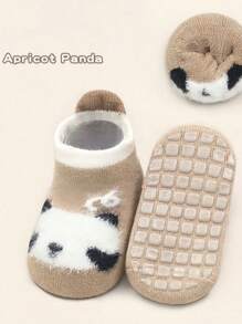 1 Pair Cute Cartoon Baby Toddler Socks, Casual Cartoon Print Flat Socks, Soft Breathable Comfortable, Suitable For Beginners