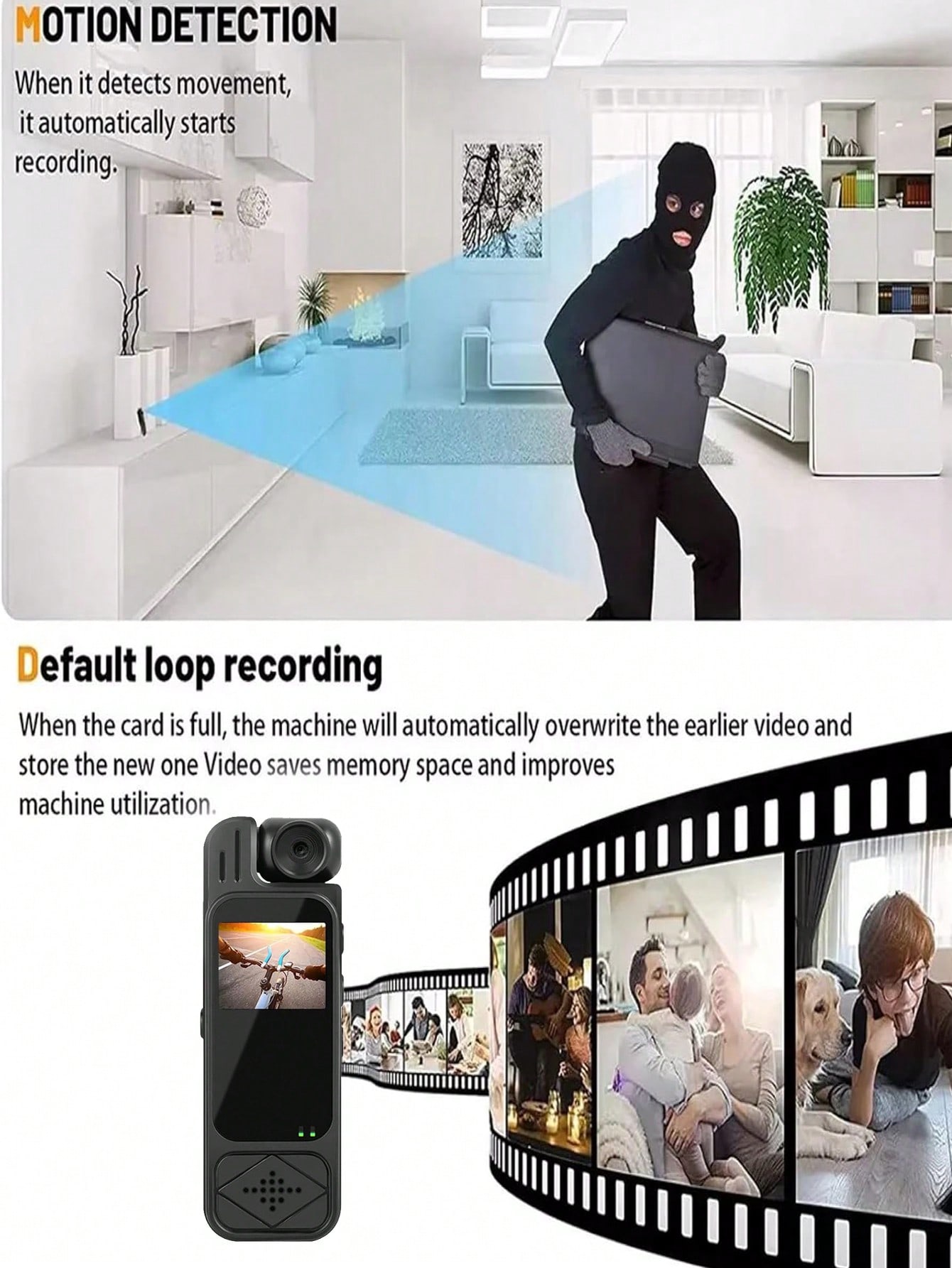 كاميرا محمولة 1080 قطعة، كاميرا جسم شرطة صغيرة، في...