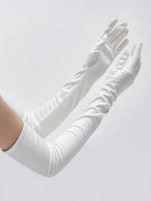 1 Pair Women's 21-Inch Long Opera Gloves, Fashion Elbow Length Gloves For Performance - Multicolor - View 15