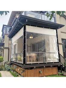 Telo impermeabile trasparente in PVC, telo da tenda, copertura per piante invernali, serra. Telo impermeabile, telo in plastica trasparente, antipolvere, antpioggia, resistente ai raggi UV per coperture da giardino. Adatto per ripari pioggia resistenti su terrazze, verande, giardini, pollai e campeggio. Protezione durevole da pioggia e sole, tenda da sole impermeabile per esterno, caldo e antivento, adatto per uso esterno in inverno.