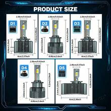 2 件装 D1S D3S 车头灯 180W D2S D2R D4S D4R LED Canbus 灯 汽车 LED 灯泡 适用于汽车灯 6000K 即插即用 - 白色 - 查看 10