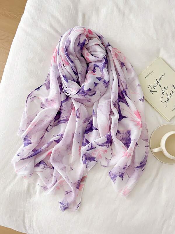 Flower Print Palace Style Polyester