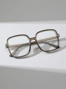 1 pièce/3 pièces Lunettes claires de style classe, esthétique, moderne et simple pour femmes. Style technologique et décontracté pour le bureau, la lecture et la vie quotidienne. Accessoires de lunettes pour femmes.