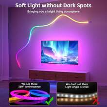 [360 Grad Kreismesh LED Licht] 1 Stück Weltraum-Thema USB betriebener LED Neon Lichtstreifen, 360 Grad Kreismesh Muster, mehrfarbiges RGB+IC flexibles Silikonlicht für Weihnachtsparty DIY - Verschiedenfarbig - Übersicht 8