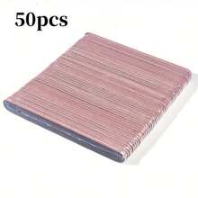 50pcs Professional Double-Sided Nail File Set, 100/180 Grit Black Sandpaper Nail Buffer Board, Washable Double-Sided Nail File, Suitable For Natural Nails And Acrylic Nails DIY Salon Use - Multicolor - View 5