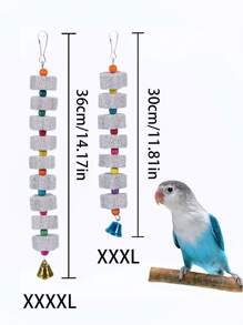 1pc Parrot Chew Toy Bird Parrot Toys Flower Vine Chewing Stick, Variety Of Length Options (10cm, 15cm, 20cm, 25cm, 30cm), Cage Accessories, Colors Random
