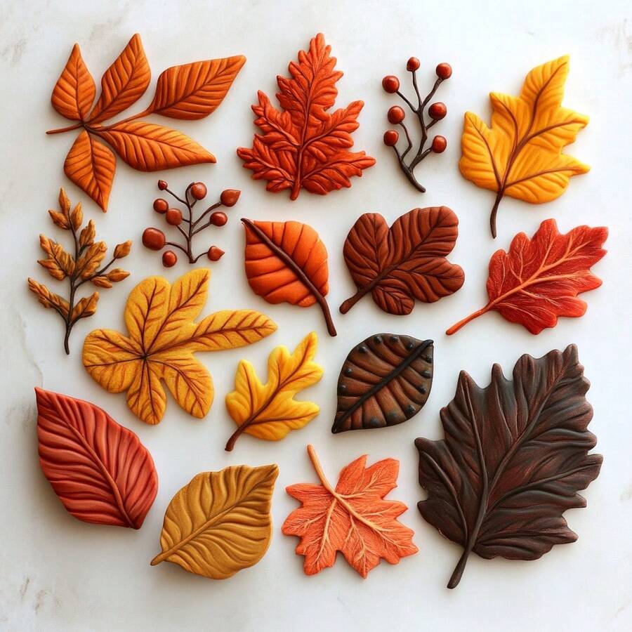 Maple Leaves Silicone Mold - Realistic Autumn Maple Leaf Shapes With Veins For Resin, Soap, Wax, Clay - Fall Thanksgiving, Wedding, Birthday, Jewelry Making, Easy Release, DIY Crafting Mold For Beginners & Experts - No Electricity Needed, Fall Silicone Molds, Handmade Soap Making, Detailed Veined Patterns - White - View 1