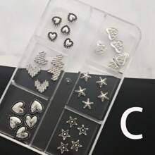 30 Peças Decorações de Unhas de Metal, Nova Joia de Liga Vintage Punk, Decoração de Metal Barroco Misto, Acessórios de Unhas de Metal 3D Usáveis Incluindo Camélia, Coração, Letra, Faca Curva, Conjunto de Estilo Escuro, Suprimentos de Arte de Unhas, Design de Unhas DIY da Moda, Ferramentas de Manicure Interessantes e Minimalistas, Presente Adequado para Família, Namorada, Melhores Amigas Unhas Encantos de Unhas Gemas de Unhas