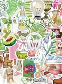 50Pcs Aesthetic Stickers/ Watercolor Stickers/ Journal Stickers/ Cute Stickers/ Cute Animal Stickers /Flower Stickers / Stickers For Water Bottle,Computer,Laptop,Phone,Luggage,Notebook,Fridge