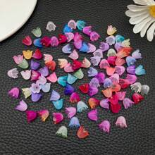 100 buc culori aleatorii flori petale mărgele capac rășină floare frunze farmece opace florale frunze legănă pandantive floare mărgele capace capăt pentru bijuterii fabricare femei cercei brățară