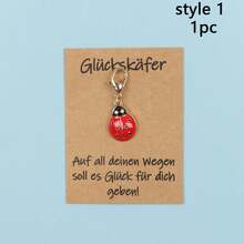 1 pièce/3 pièces/5 pièces Porte-clés mignon coccinelle, famille de coccinelles, matériau en métal, assorti avec une carte de poche inspirante allemande, cadeau de soutien, cadeau de remerciement, cadeau d'ami, convient pour l'anniversaire, le mariage, les vacances, la remise des diplômes, la fête, cadeau idéal, porte-clés coccinelle idéal pour accompagner les voyages - Multicolore - Voir 10
