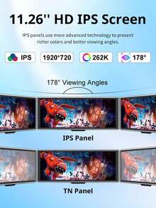 XUDA 2025 新款 11.26 英寸 IPS CarPlay 触控屏无线 CarPlay 和 Android Auto 多媒体视频播放器便携式 MP5 播放器兼容 Apple 或 Android Auto