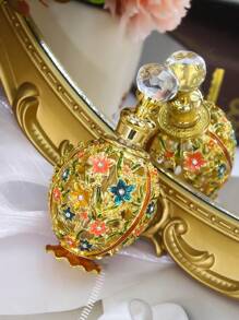 12ml Contenitori ricaricabili retrò con motivi floreali cavi, bottiglia decorativa portatile per oli essenziali, dispenser per profumo e oli essenziali da viaggio, must-have per ragazze raffinate (solo bottiglia vuota, senza profumo) + ricarica per oli essenziali