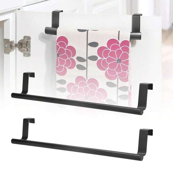 1PC Over Cabinet Door Paper Towel Holder Bar Dispenser For For Kitchen, Pantry, Mudroom, Fits Both Standard & Jumbo Rolls