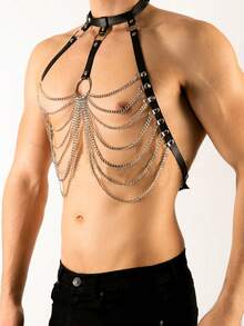 1 Dây đeo ngực bằng da màu trơn cho nam, Giáp ngực có dây đeo bằng da PU, Phụ kiện dây đeo ngực nhiều lớp phong cách Punk cho tiệc tùng, Dây đeo ngực thủ công cho nam, Dây đeo vai cho nam, Giáp ngực trang phục lễ hội, Quà tặng cho nam khi đi chơi, trang phục dự tiệc cưới và làm quà tặng Phụ kiện Halloween, Trang phục Halloween Phụ kiện thu đông Trang phục Halloween, Thích hợp cho thanh thiếu niên, Thanh niên, Nam giới, Thường ngày, Ngoài trời, Thể thao, Kỳ nghỉ, Quà tặng tốt nghiệp, Sinh nhật, Trang phục hàng ngày - màu đen - Xem 3