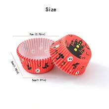 LIFETALK Halloween Cupcake Liners Paper Muffin Baking Cups - Multicolor - View 2