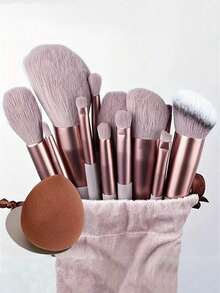 14-Piece Professional Makeup Brush Set, Ladies' Makeup Brush Set, Including Foundation, Blush And Eyeshadow Brushes, Plus 13 Additional Brushes And A Beauty Sponge, With A Matching Storage Bag, Suitable For All Skin Types, Suitable For Beginners,Brush Set,Makeup Brush Kit,Make Up Brush Set,Make Up Set Complete,Makeup Brush Set,Complete Makeup Kit,Brush Kit,Brushes Makeup Set,Makeup Gift Set - Multicolor - View 1