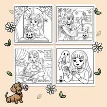 2 piezas Libros para colorear de estilo gótico, adecuados como regalos para amigos, parejas y familia, apropiados para fiestas, San Valentín, cumpleaños y otras festividades. Materiales para pintar y aprender, 22 páginas, libros