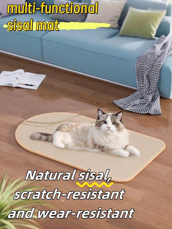 1 Stück Sisalkratz-Pad ist abriebfest und kratzbar, ein Muss-haben verstärkter Sisalkratzbaum für Familien, leises Design und aufgewerteter Sisalkratzbaum, Katzenhalter-Neulinge müssen den Regensaison-Retter mit schnell-trocknender und geruchsfreier Katzenbox haben, ein Muss-haben für Mehrkatzen-Familien, kann überall befestigt werden