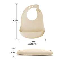 Customized Baby Silicone Bib, Infant Feeding Saliva Towel - Multicolor - View 2