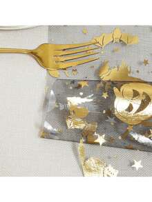 1/2pcs 11.02*108.27 Inch Halloween Skull, Pumpkin, Witch Pattern Table Runner, Suitable For Halloween Decoration, Restaurant, Party, Dining, Home Table Decor, Ghost Festival Dining Table Center Decor - Solid Color - View 4