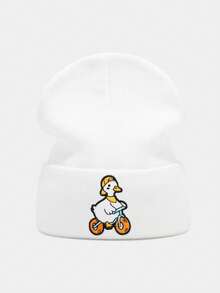 1pc Kids Hat, Boys Knitted Beanie, Girls Autumn/Winter Warm Knit Cap, Unisex Children Cold Weather Hat, Cartoon Embroidered Knitted Hat, Suitable For School, Outdoor, Casual, Travel, Party In Autumn/Winter - Multicolor - View 32